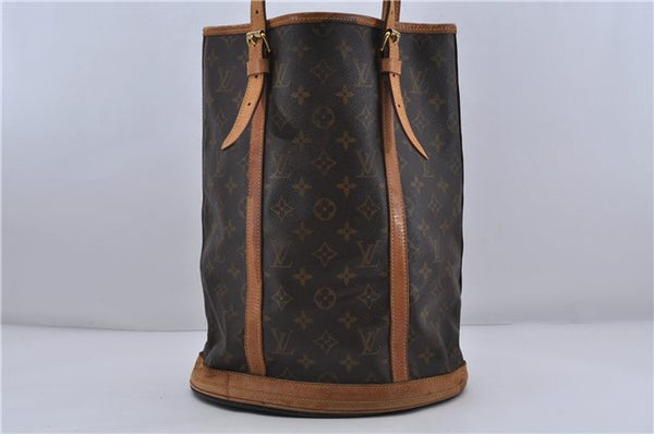 Authentic LOUIS VUITTON Monogram Bucket GM Shoulder Bag M42236 LV 5950C