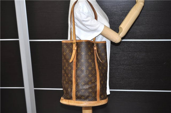 Authentic LOUIS VUITTON Monogram Bucket GM Shoulder Bag M42236 LV 5950C