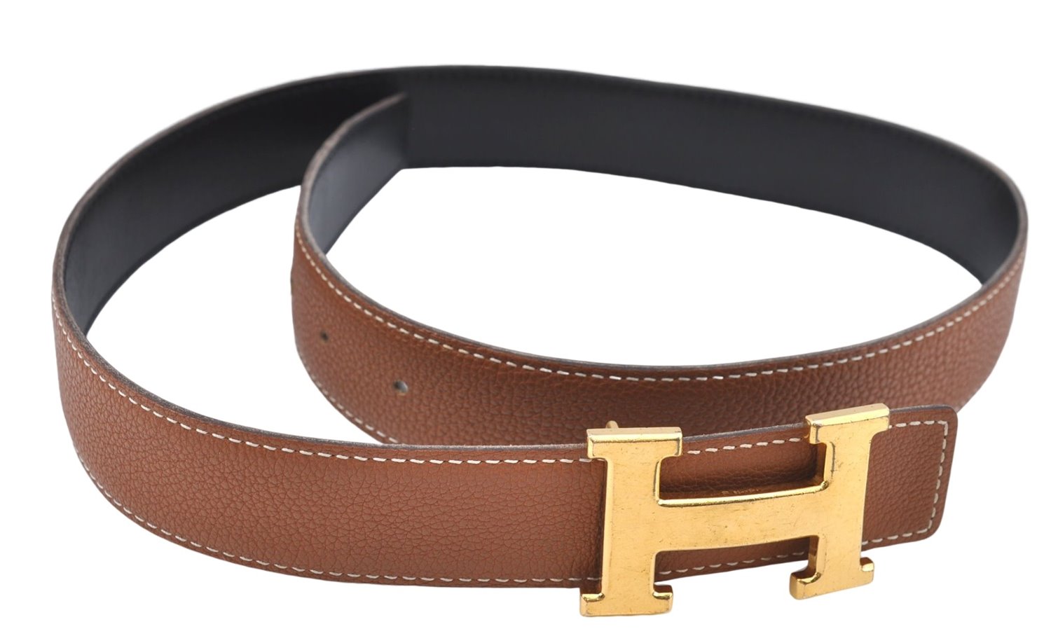 Authentic HERMES Constance Leather Belt Size 70cm 27.6