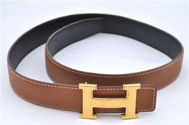 Authentic HERMES Constance Leather Belt Size 70cm 27.6