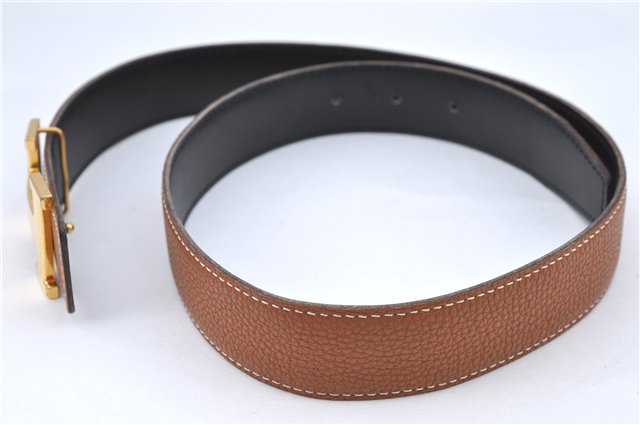 Authentic HERMES Constance Leather Belt Size 70cm 27.6