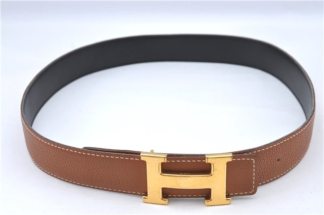 Authentic HERMES Constance Leather Belt Size 70cm 27.6