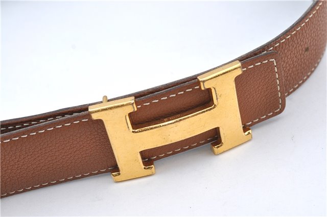 Authentic HERMES Constance Leather Belt Size 70cm 27.6