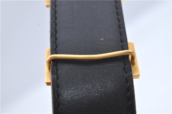 Authentic HERMES Constance Leather Belt Size 70cm 27.6" Brown Balck 5952C