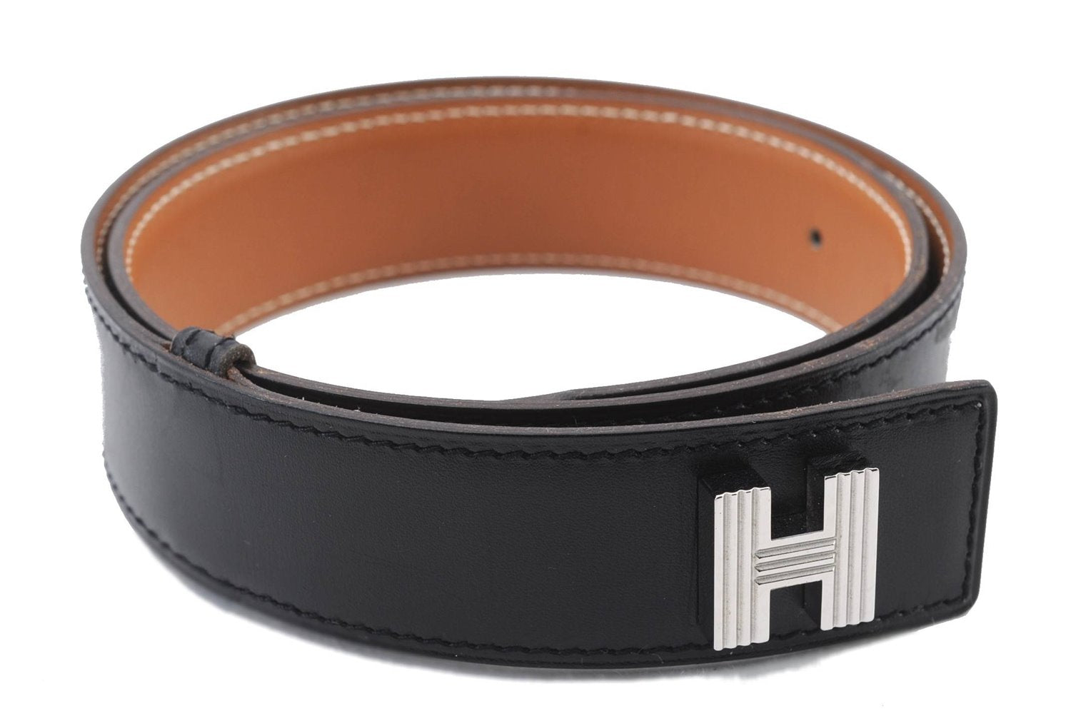 Authentic HERMES Ladies Leather Belt Size 65cm 25.6