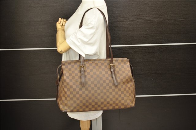 Authentic Louis Vuitton Damier Chelsea Shoulder Tote Bag N51119 LV 5955D