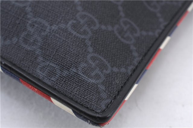 Authentic GUCCI Vintage Courier Clutch Bag GG PVC Leather 496346 Black 5956E