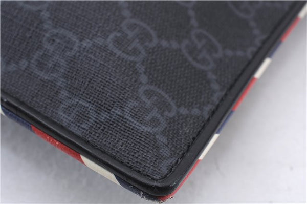 Authentic GUCCI Vintage Courier Clutch Bag GG PVC Leather 496346 Black 5956E