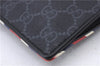Authentic GUCCI Vintage Courier Clutch Bag GG PVC Leather 496346 Black 5956E