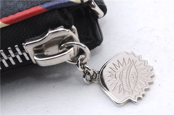 Authentic GUCCI Vintage Courier Clutch Bag GG PVC Leather 496346 Black 5956E