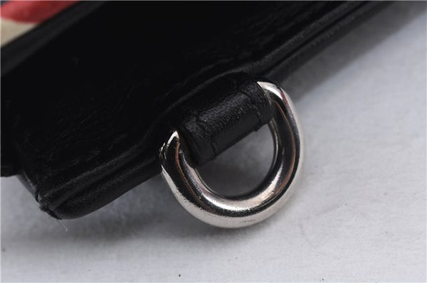 Authentic GUCCI Vintage Courier Clutch Bag GG PVC Leather 496346 Black 5956E