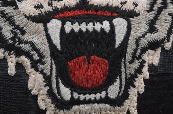 Authentic GUCCI Vintage Courier Clutch Bag GG PVC Leather 496346 Black 5956E