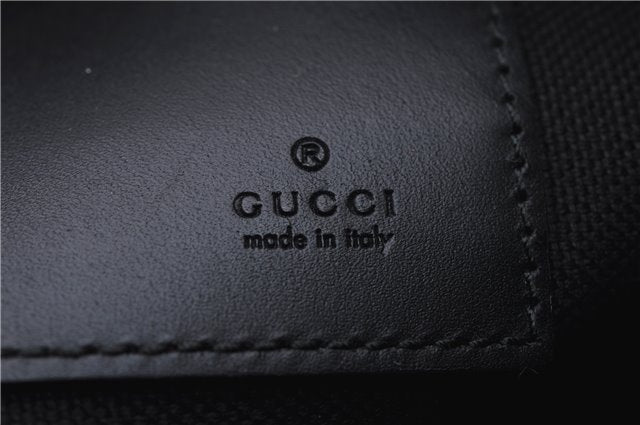 Authentic GUCCI Vintage Courier Clutch Bag GG PVC Leather 496346 Black 5956E