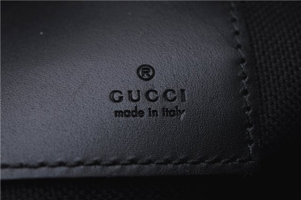 Authentic GUCCI Vintage Courier Clutch Bag GG PVC Leather 496346 Black 5956E