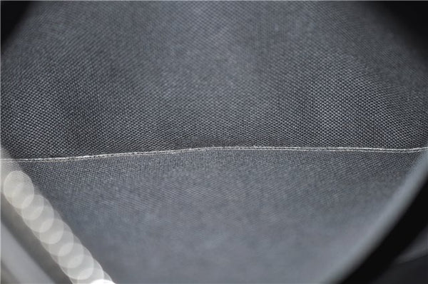 Authentic GUCCI Vintage Courier Clutch Bag GG PVC Leather 496346 Black 5956E