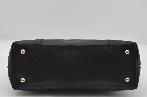 Authentic GUCCI Guccissima Abbey Shoulder Tote Bag GG Leather 141470 Black 5957I