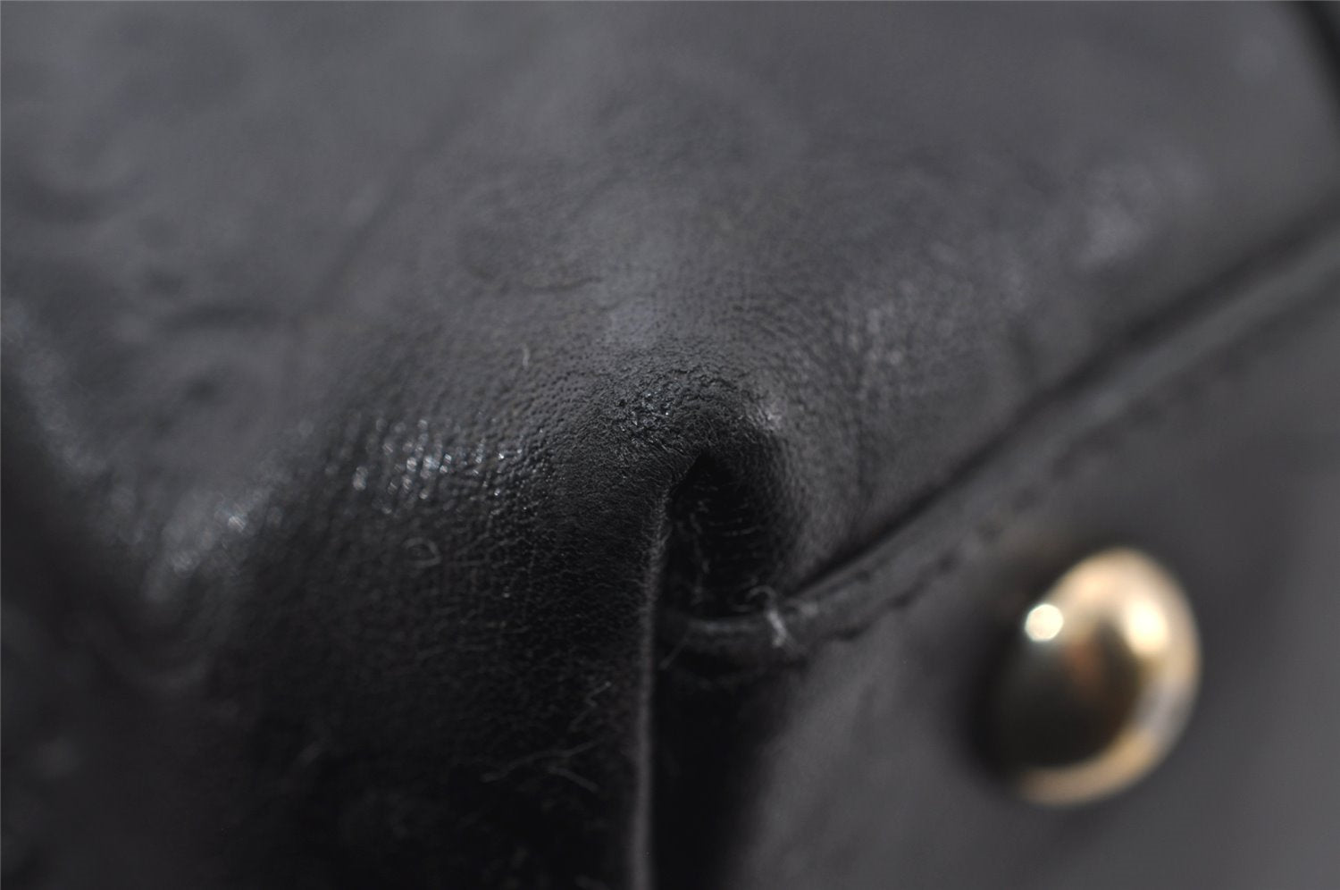 Authentic GUCCI Guccissima Abbey Shoulder Tote Bag GG Leather 141470 Black 5957I