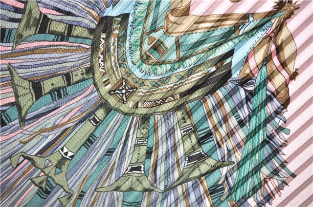 Authentic HERMES Pleats Scarf 