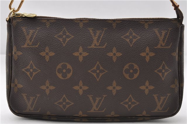 Authentic Louis Vuitton Monogram Pochette Accessoires Pouch M51980 LV 5963E
