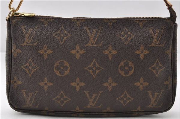 Authentic Louis Vuitton Monogram Pochette Accessoires Pouch M51980 LV 5963E