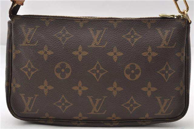 Authentic Louis Vuitton Monogram Pochette Accessoires Pouch M51980 LV 5963E