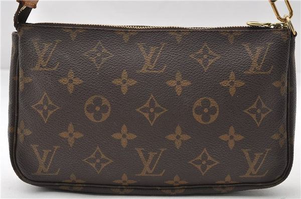 Authentic Louis Vuitton Monogram Pochette Accessoires Pouch M51980 LV 5963E