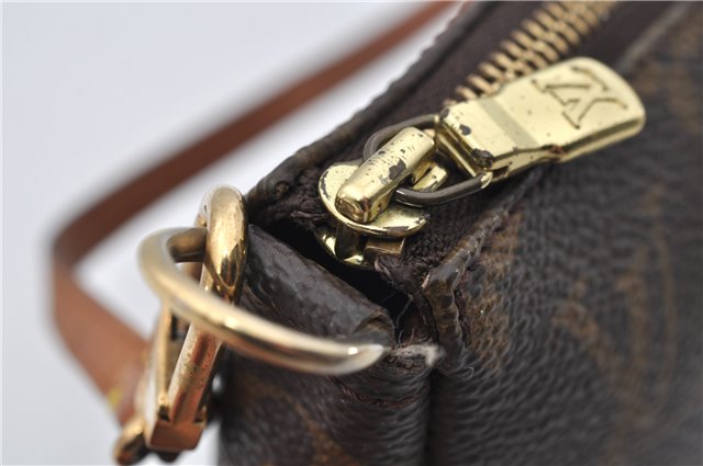 Authentic Louis Vuitton Monogram Pochette Accessoires Pouch M51980 LV 5963E