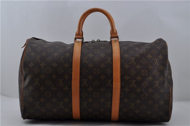 Authentic Louis Vuitton Monogram Keepall 50 Travel Boston Bag M41426 LV 5968E