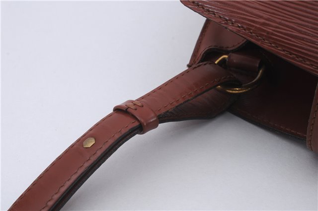 Authentic Louis Vuitton Epi Cluny Shoulder Cross Body Bag Brown M52253 LV 5973D