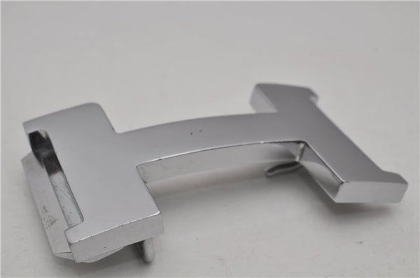 Authentic HERMES Vintage H Buckle for Leather Belt Silver 5973E