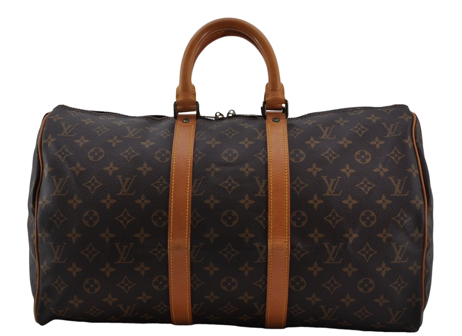 Authentic Louis Vuitton Monogram Keepall 45 Travel Boston Bag M41428 LV 5977E