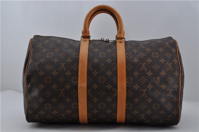 Authentic Louis Vuitton Monogram Keepall 45 Travel Boston Bag M41428 LV 5977E