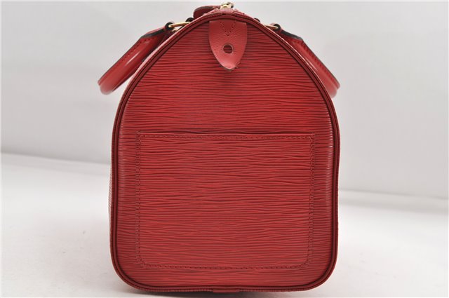 Authentic Louis Vuitton Epi Speedy 30 Hand Boston Bag Red M43007 LV 5978D