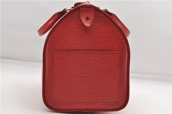 Authentic Louis Vuitton Epi Speedy 30 Hand Boston Bag Red M43007 LV 5978D
