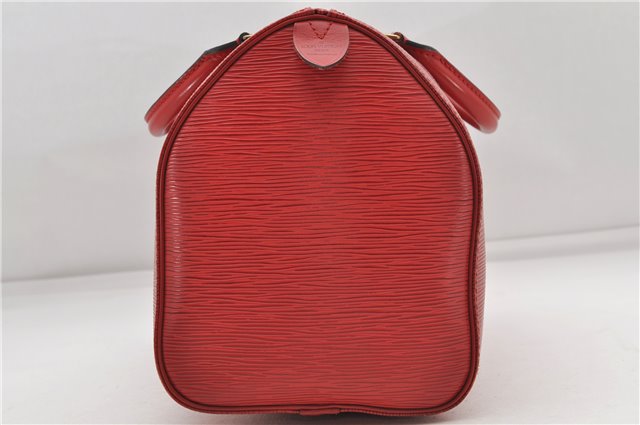 Authentic Louis Vuitton Epi Speedy 30 Hand Boston Bag Red M43007 LV 5978D