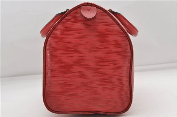 Authentic Louis Vuitton Epi Speedy 30 Hand Boston Bag Red M43007 LV 5978D