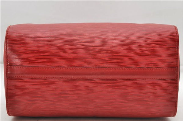Authentic Louis Vuitton Epi Speedy 30 Hand Boston Bag Red M43007 LV 5978D