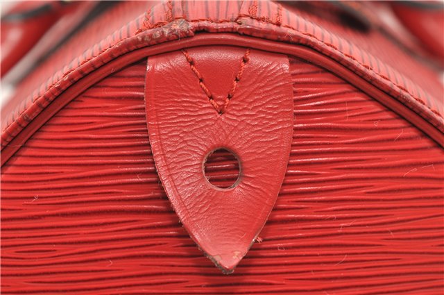 Authentic Louis Vuitton Epi Speedy 30 Hand Boston Bag Red M43007 LV 5978D