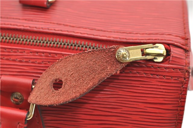 Authentic Louis Vuitton Epi Speedy 30 Hand Boston Bag Red M43007 LV 5978D