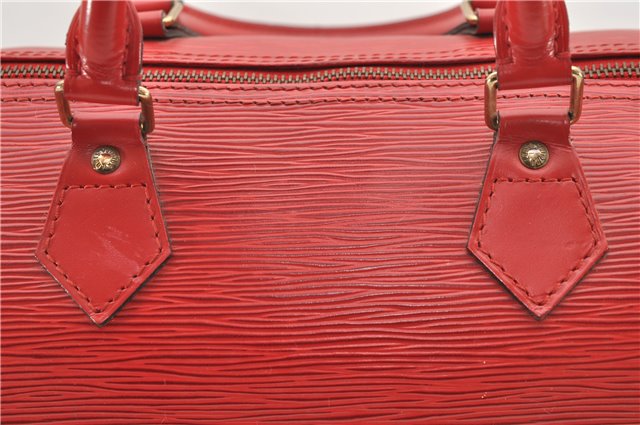 Authentic Louis Vuitton Epi Speedy 30 Hand Boston Bag Red M43007 LV 5978D