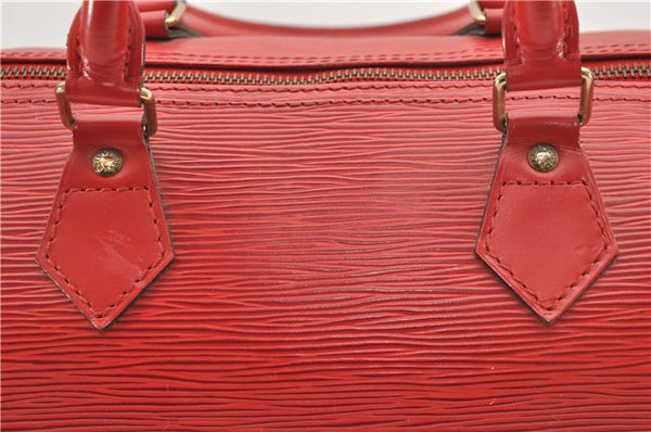Authentic Louis Vuitton Epi Speedy 30 Hand Boston Bag Red M43007 LV 5978D