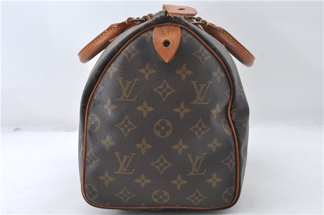 Authentic Louis Vuitton Monogram Speedy 30 Hand Boston Bag M41526 LV 5980E