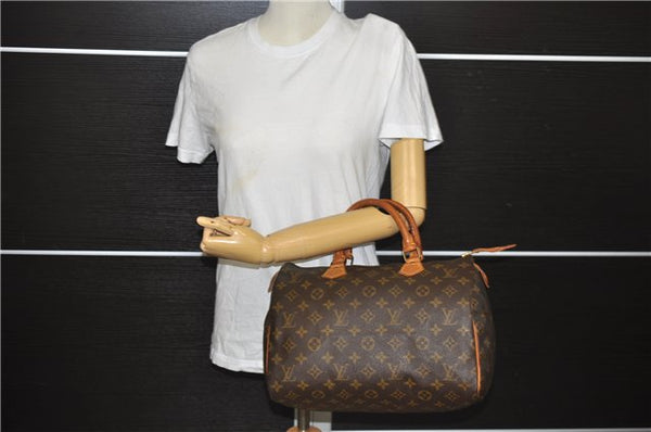 Authentic Louis Vuitton Monogram Speedy 30 Hand Boston Bag M41526 LV 5980E