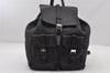 Authentic GUCCI Vintage Backpack Purse Leather Black 5981I