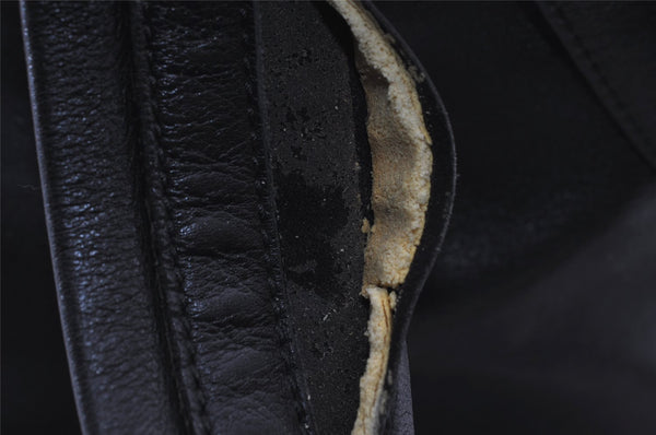 Authentic GUCCI Vintage Backpack Purse Leather Black 5981I