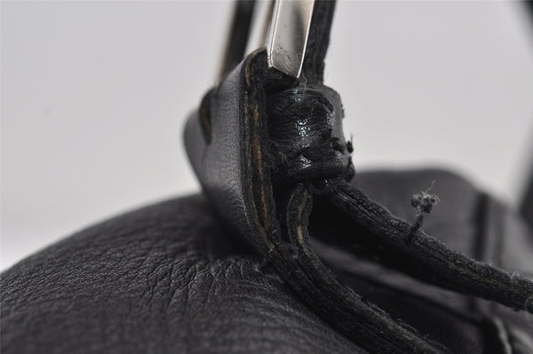 Authentic GUCCI Vintage Backpack Purse Leather Black 5981I