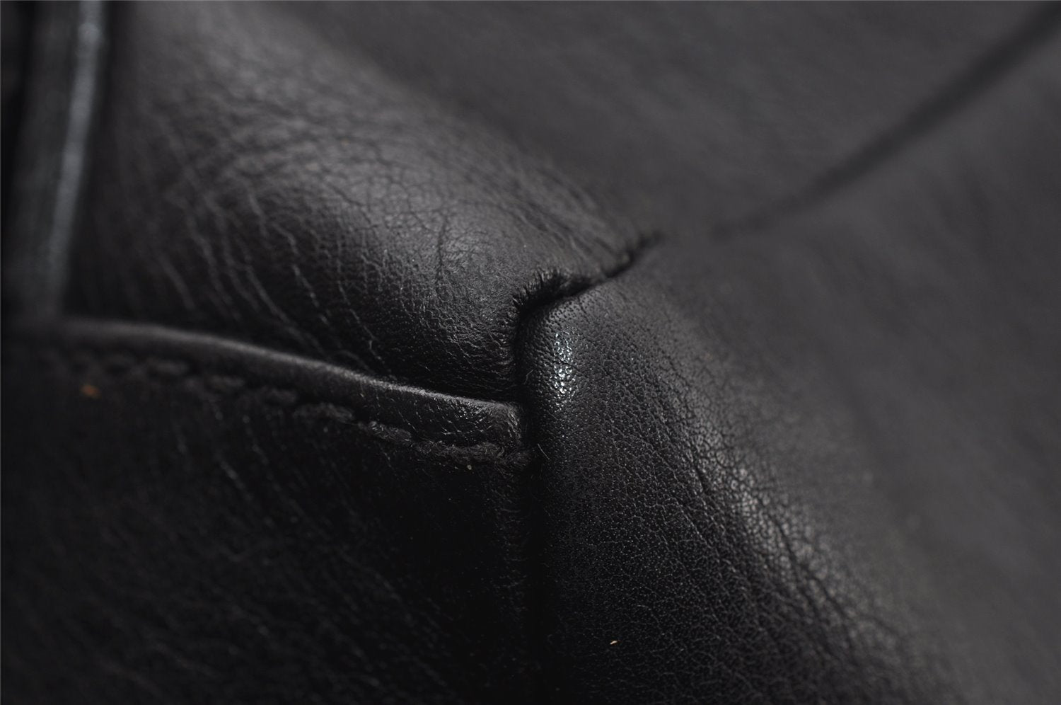 Authentic GUCCI Vintage Backpack Purse Leather Black 5981I