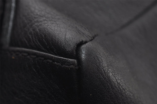 Authentic GUCCI Vintage Backpack Purse Leather Black 5981I