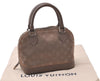 Louis Vuitton Monogram Satin Little Alma Hand Bag Gray Beige M92147 LV 5982D