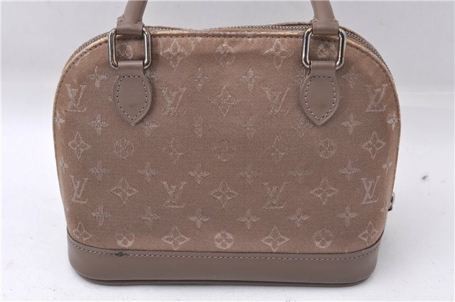 Louis Vuitton Monogram Satin Little Alma Hand Bag Gray Beige M92147 LV 5982D